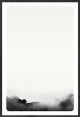 Fog Over Treeline, photograph (glass framed), full view
