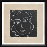 Chalk Face Study, art print (glass framed), full view