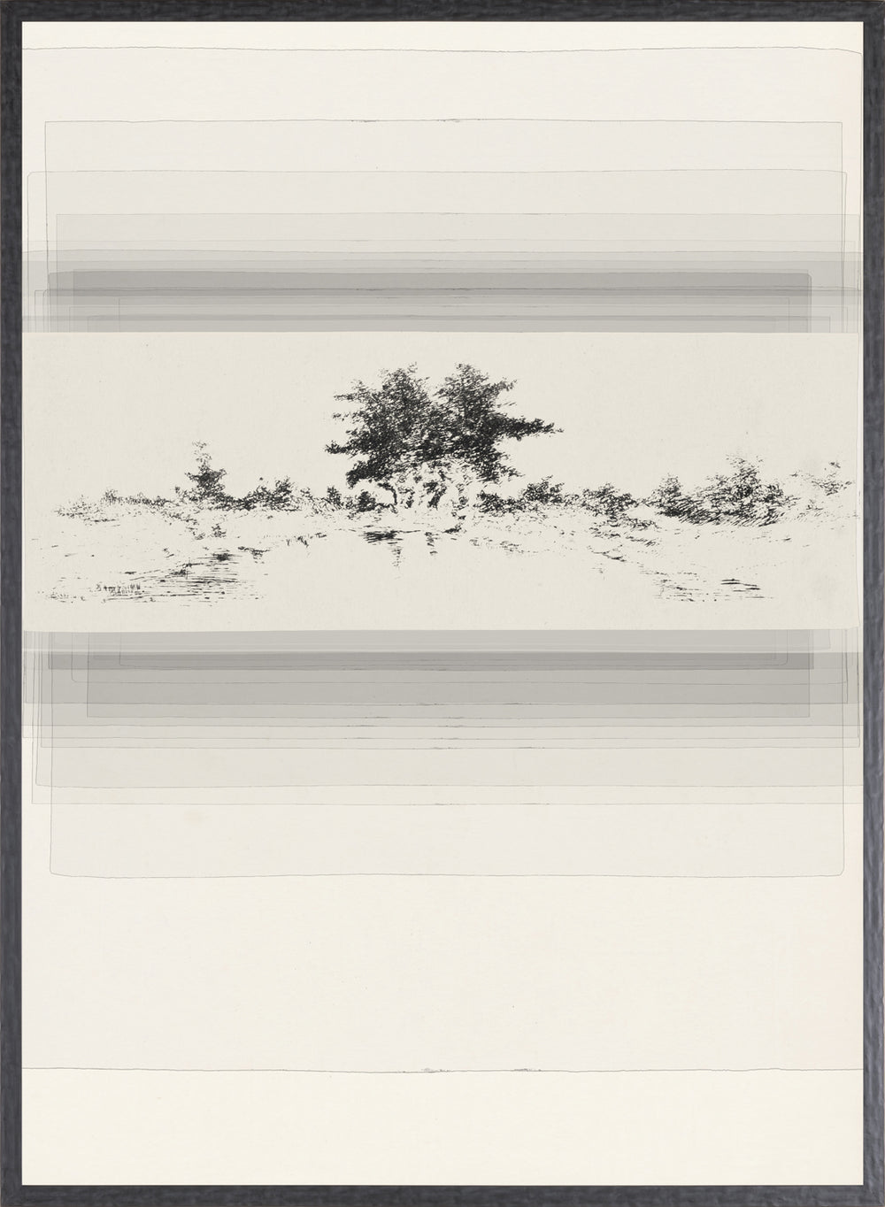Evanescent III, art print (glass framed), full view