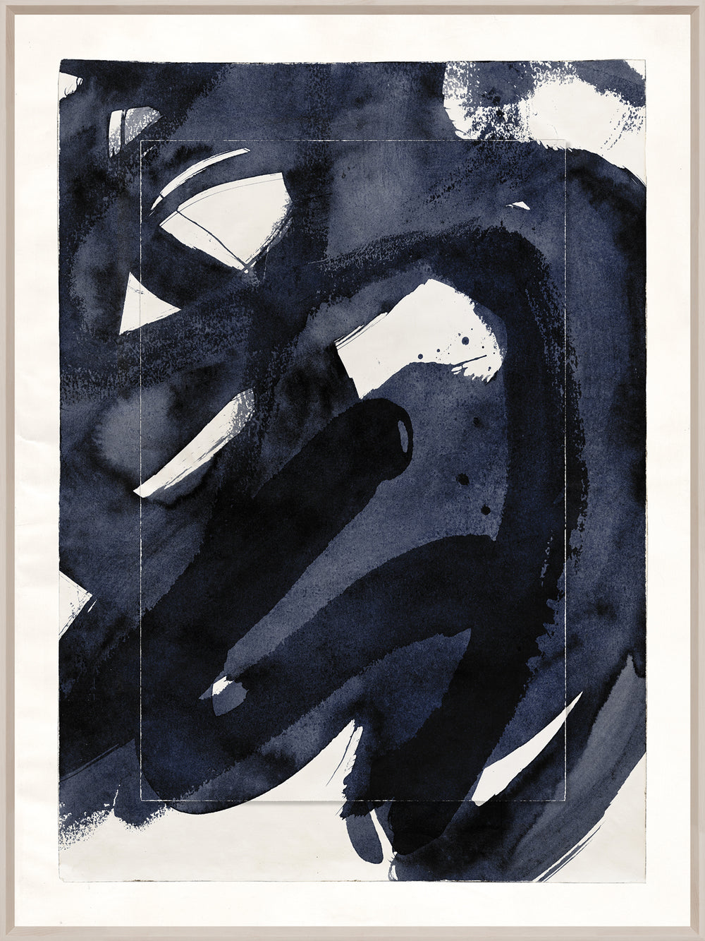 Indigo Gesture Study, art print (glass framed), full view