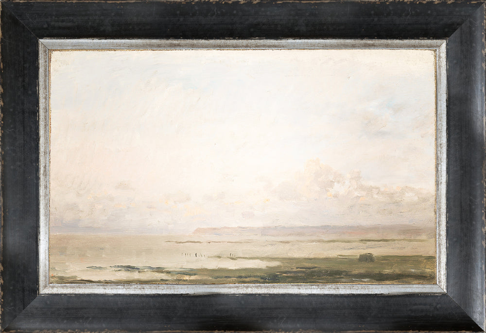 Hazy Shoreline Hush, art print (on board), full view