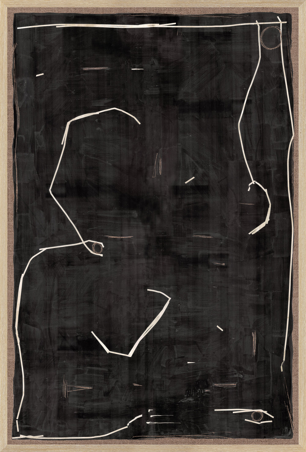 Chalk Lines On Black
