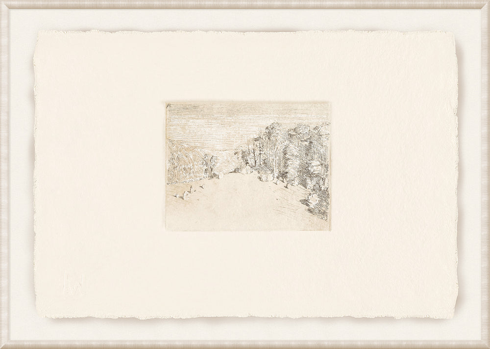 Roadside Etching, art print (glass framed), full view