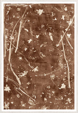 Sepia Wildflower Scatter, art print, full view