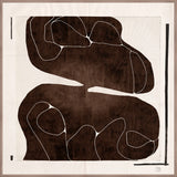 Umber Riverbed Forms, art print (glass framed), full view