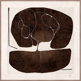 Sepia Biomorphic Form, art print (glass framed), full view
