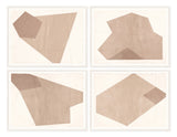 Folded Terracotta Planes, art print (glass framed), full view