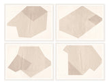 Folded Paper Geometry, art print (glass framed), full view