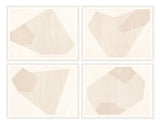 Folded Geometry Quartet, art print (glass framed), full view