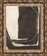 Charcoal Curve Abstraction, art print, full view