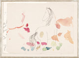 Horse Graphite Study C. 1910, art print (glass framed), full view