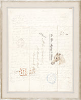 Letter, “Verso” C. 1867, art print (glass framed), full view