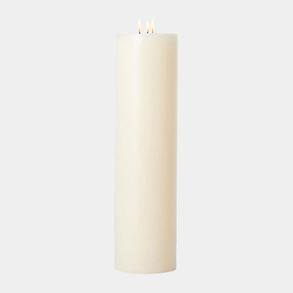 3-Wick Pillar Candle in Ivory, product view