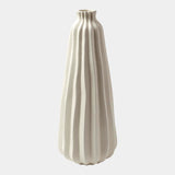 Lithos Vase in Cream, tall size, product view