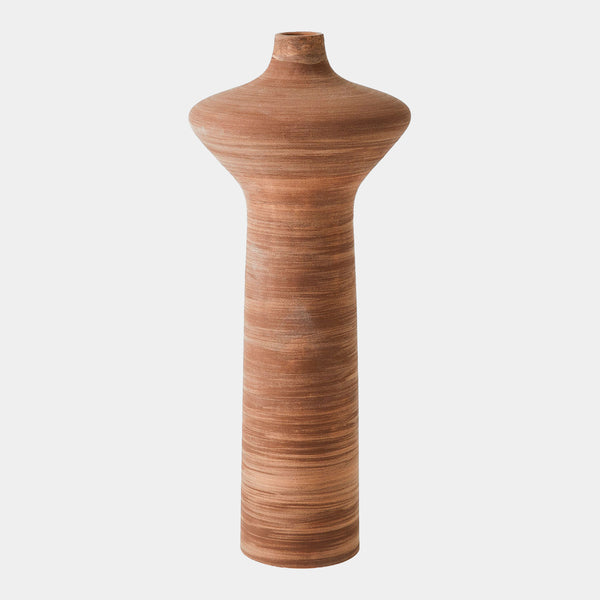 Expo High Neck Vase in Brown, product view
