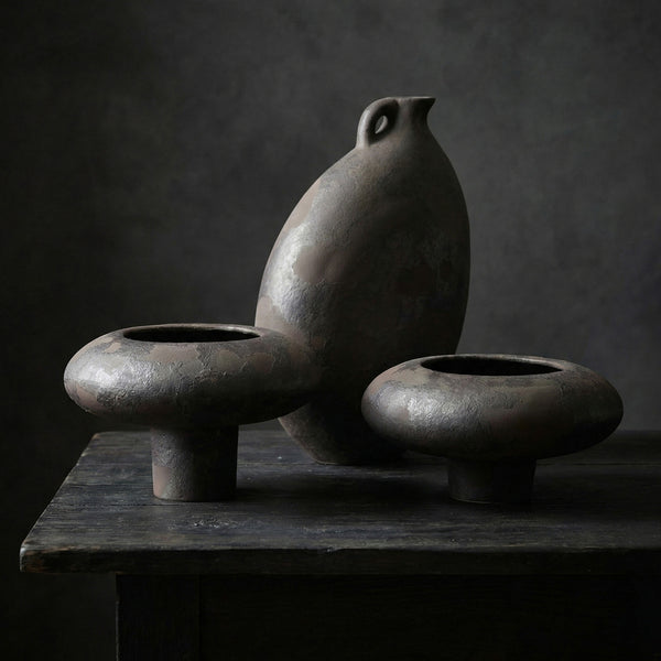 Diviners Vessel in Soot, styled in a room