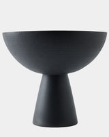 Florentina Footed Bowl in Black, side profile