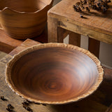Sedona Footed Bowl in Brown, styled in a room