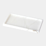 Elena Rectangular Tray in Alabaster, product view