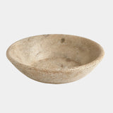Ponyo Marble Bowl in Antiqued White, close-up detail