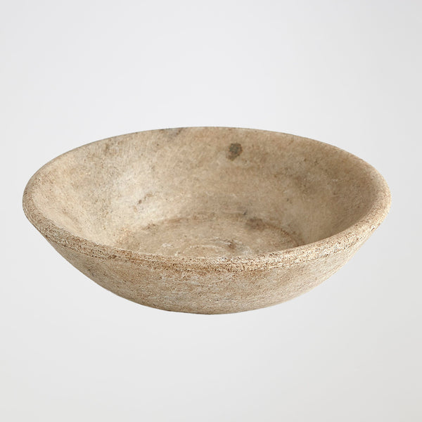Ponyo Marble Bowl in Antiqued White, product view