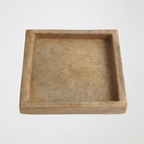 Ponyo Marble Tray in Antiqued White, product view