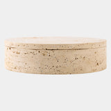 Girare Box in Travertine, side profile