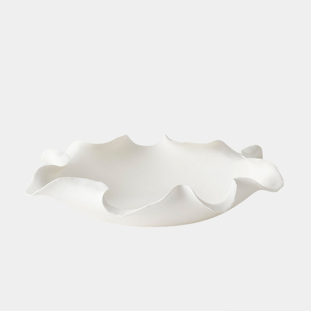 Folios Bowl in Matte White, low size, product view