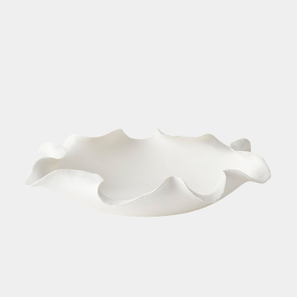 Folios Bowl in Matte White, low size, product view