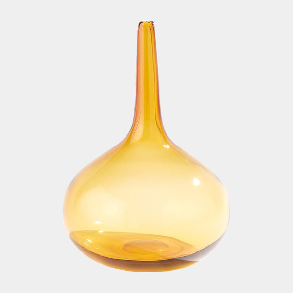 Pinnacle Bottle in Amber, round size, product view