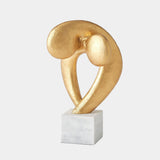 Align Sculpture in Gold Leaf, close-up detail