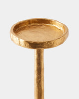 Forged Pillar Candle Holder in Gold Leaf, corner detail