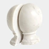 Velaris Marble Sphere Bookends in White, product view
