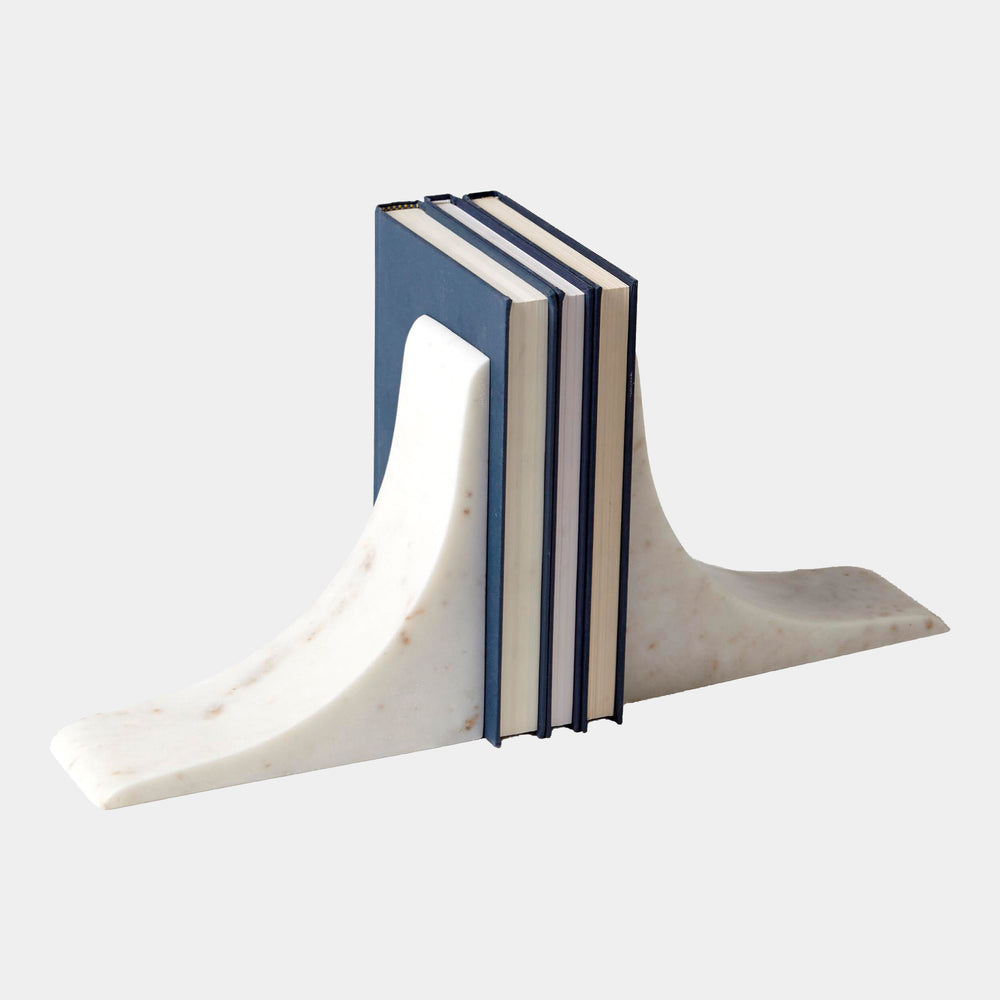 Sleek Bookends in White, product view