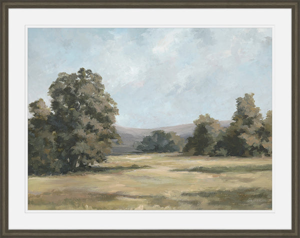 Homestead, glass framed art, full view