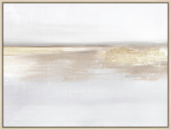 Gilded Shores, framed canvas art, full view