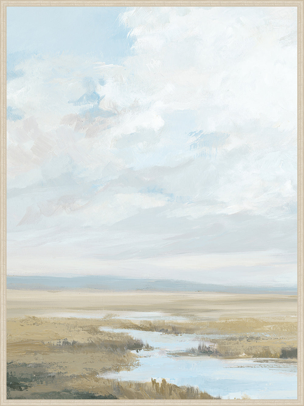 Estuary Light I, glass framed art, full view