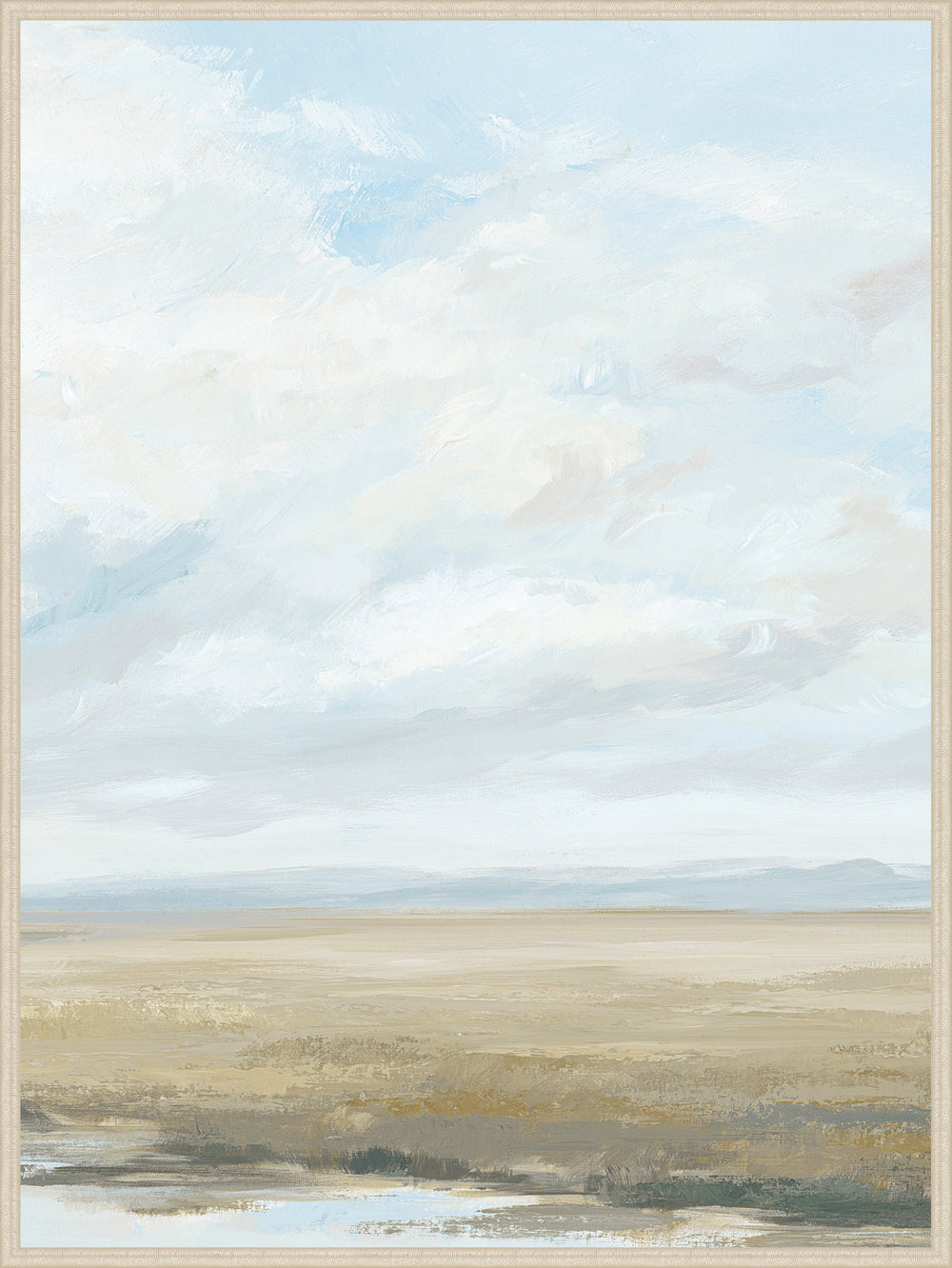 Estuary Light II, glass framed art, full view