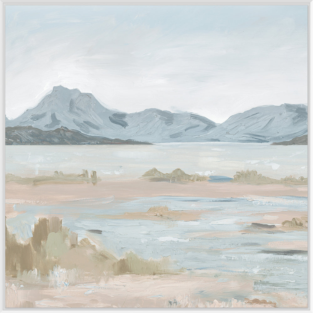 Coastal Landscape I, framed canvas art, full view