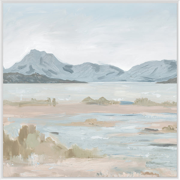 Coastal Landscape I, framed canvas art, full view