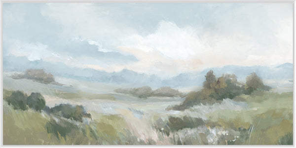 Valley Mist, framed canvas art, full view