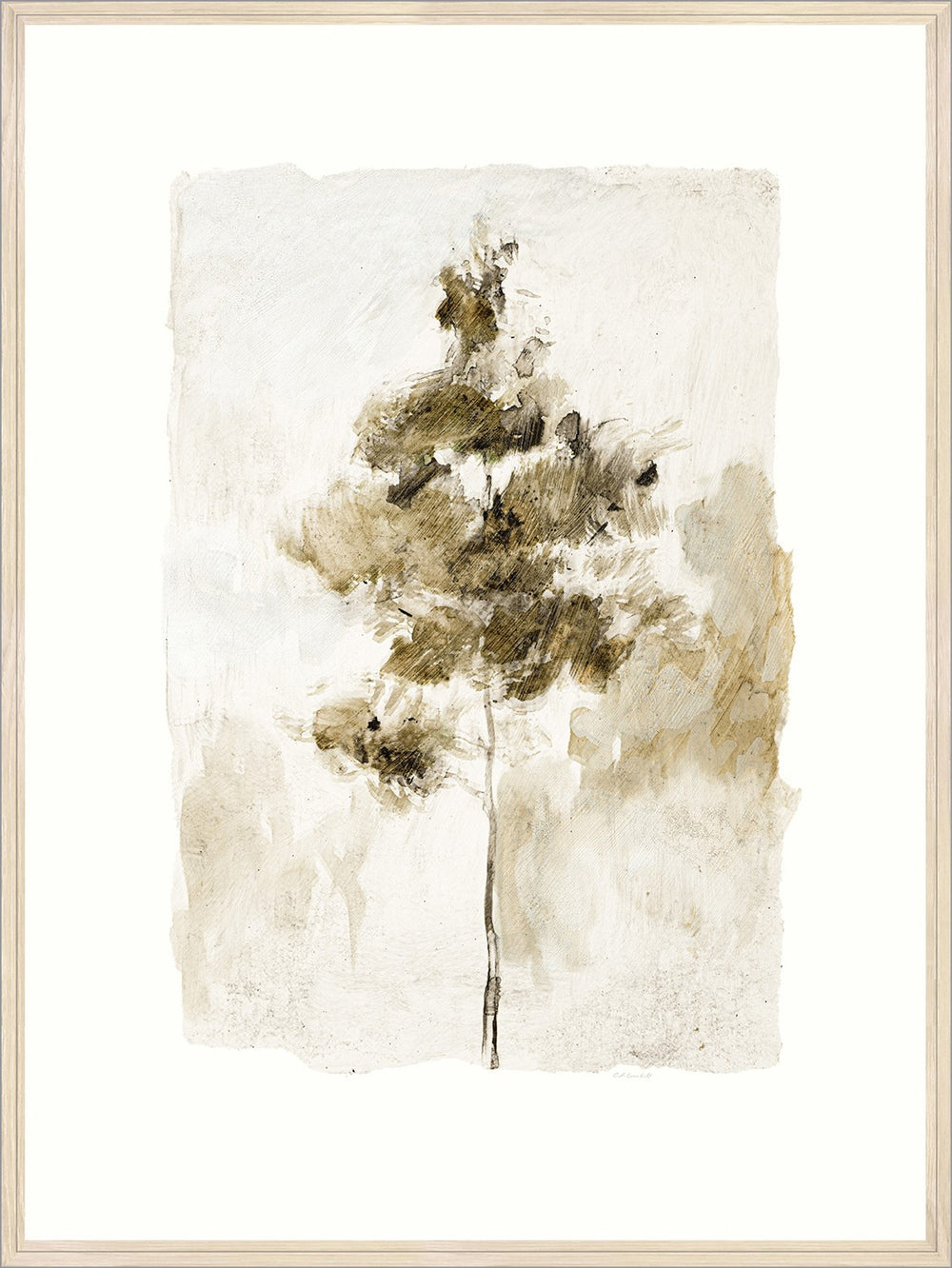 Whispers of Pine I, glass framed art, full view