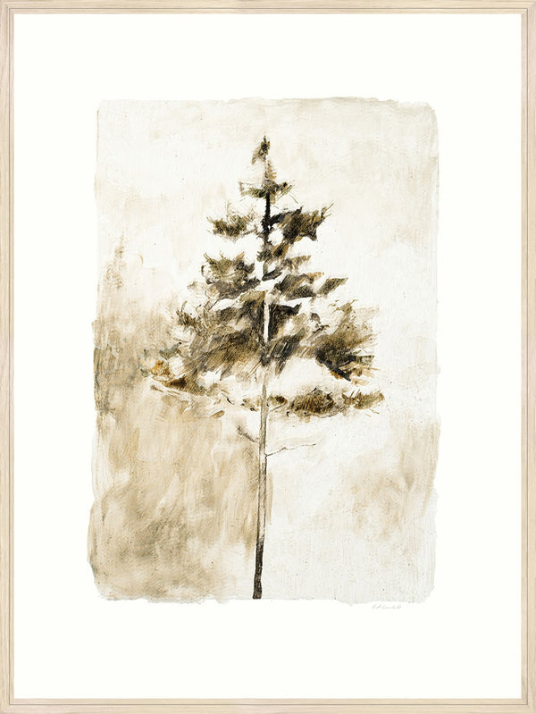 Whispers of Pine II, glass framed art, full view