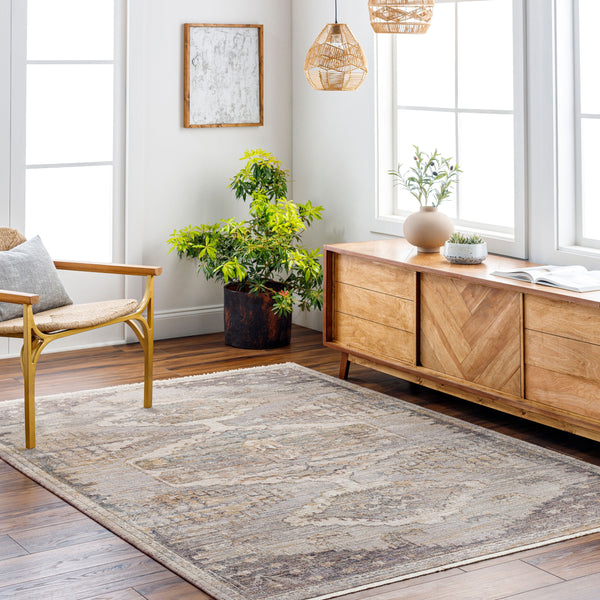Aida Machine Woven Rug in Beige