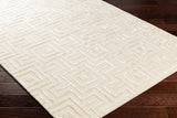 Addison Hand Tufted Rug ADD-2300 in Ivory, corner detail