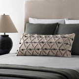 Anders Lumbar Pillow ADR-009 in Taupe, styled in a room