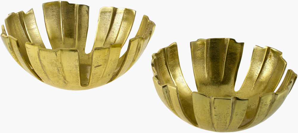 Anhui Decorative Bowl AHU-002 in Brass, front view