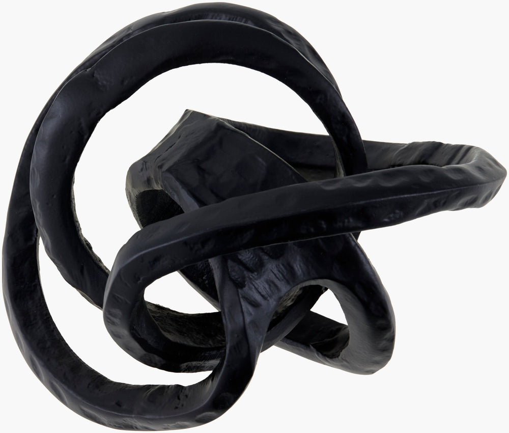 Zahira Decorative Sculpture AHZ-001 in Black, front view