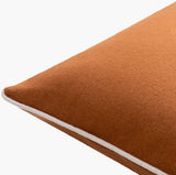 Ackerly Accent Pillow AKL-003 in Medium Brown, corner detail