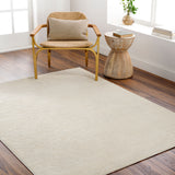 Alder Machine Woven Rug in Cream
